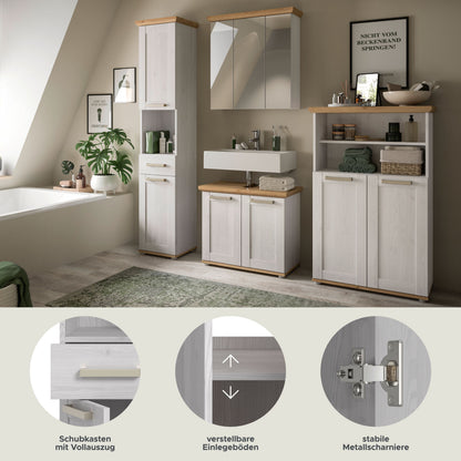 Bathroom set VERONA (W/H/D: approx. 213/187/34 cm) in Sibiu Larch reproduction/Sibiu Larch reproduction