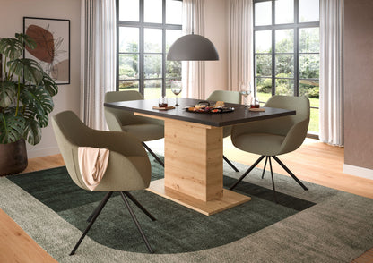 Homes & Jones Esstisch 150x76x90 cm, Esszimmertisch-Tisch mit Säulen Gestell