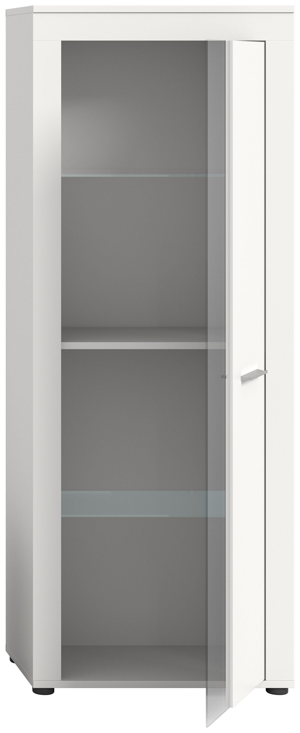 Homes & Jones Vitrinenschrank 60 cm breit, Wohnzimmerschrank, Wohnmöbel