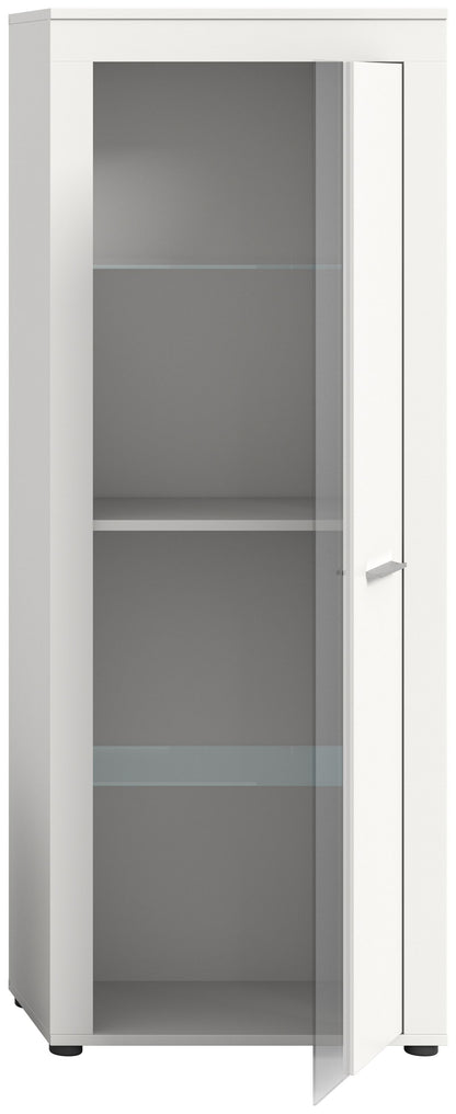 Homes & Jones Vitrinenschrank 60 cm breit, Wohnzimmerschrank, Wohnmöbel