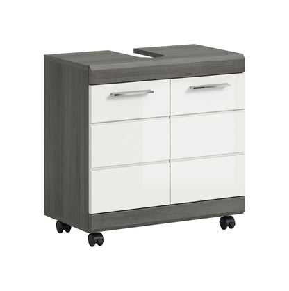 Homes & Jones Waschbeckenunterschrank auf Rollen, Schrank easy to handle