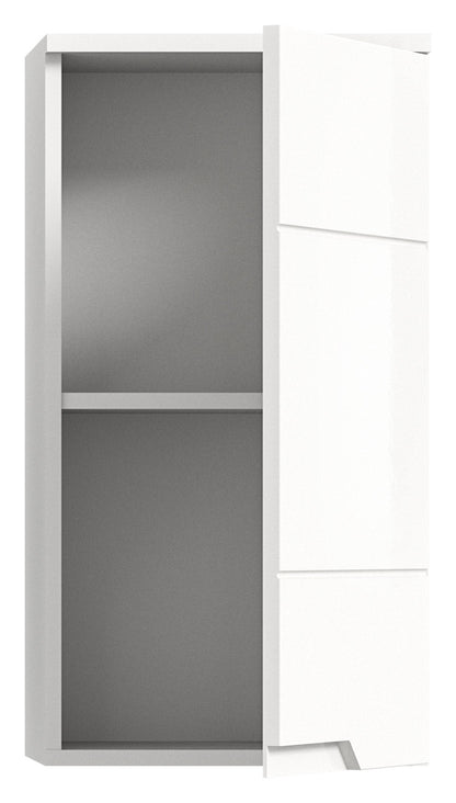 Meuble haut SOLERO (L/H/P: env. 38/73/27 cm) en blanc/blanc brillant