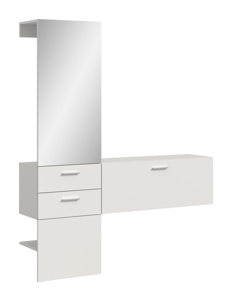 Garderoben-Set VAGA (B/H/T: ca. 156/190/36 cm) in weiß/weiß