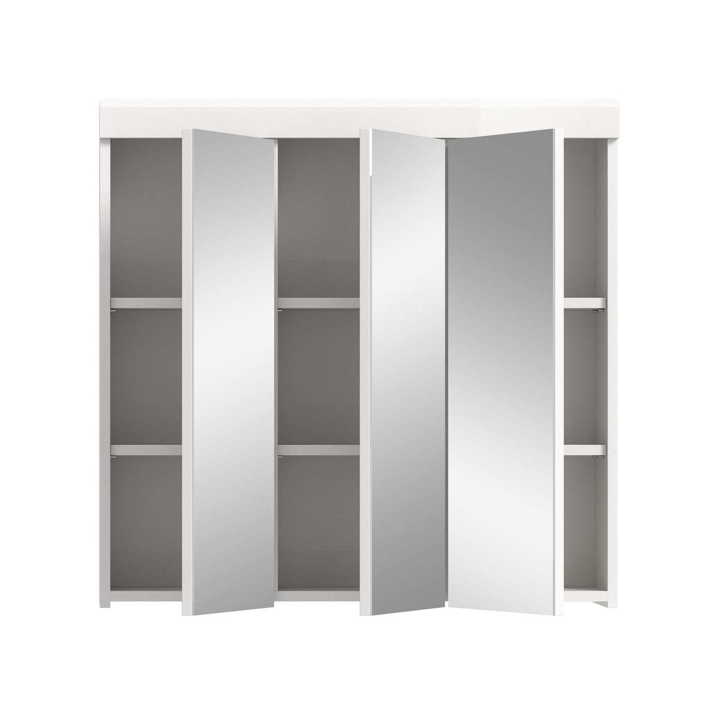 Scout Spiegelschrank  (B/H/T: 80x79x18 cm) in Spiegelglas und Weiß