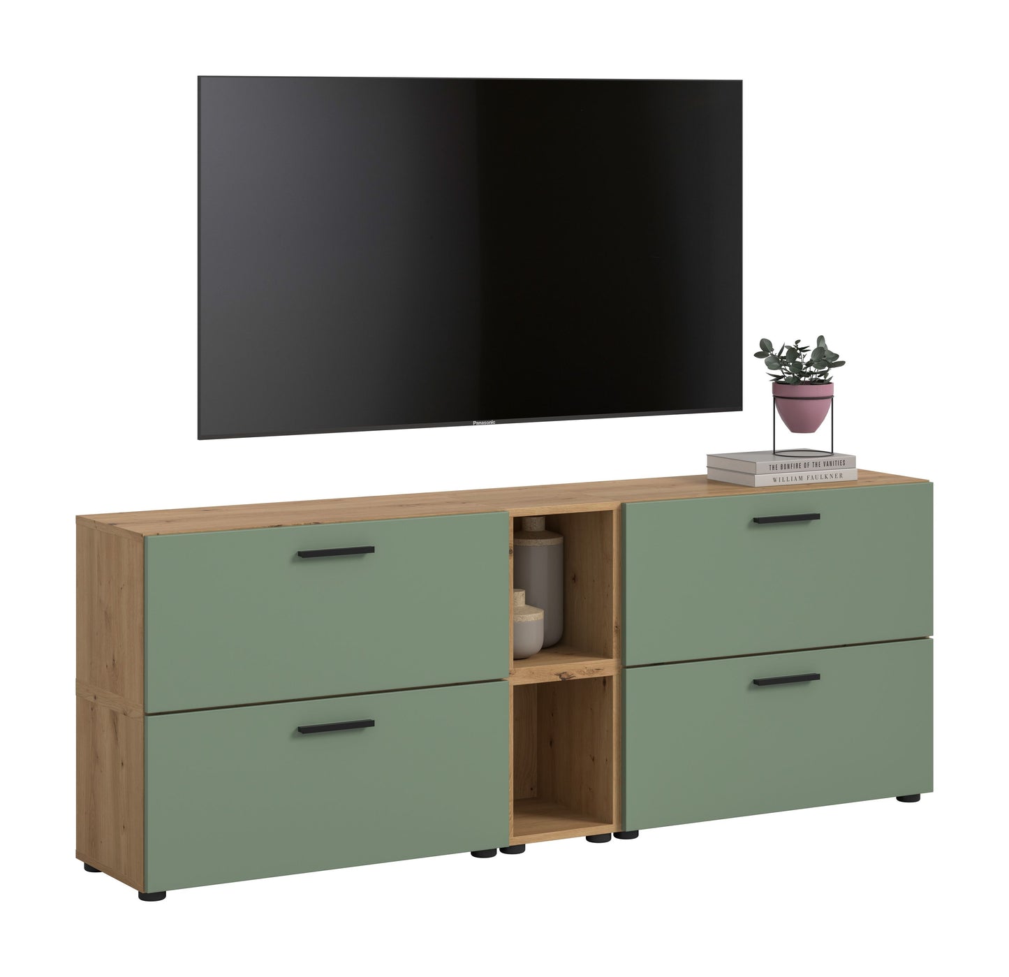 Homes & Jones Wohnwand 2-tlg. TV Möbel Modular Lowboard, Wohnzimmerschrank