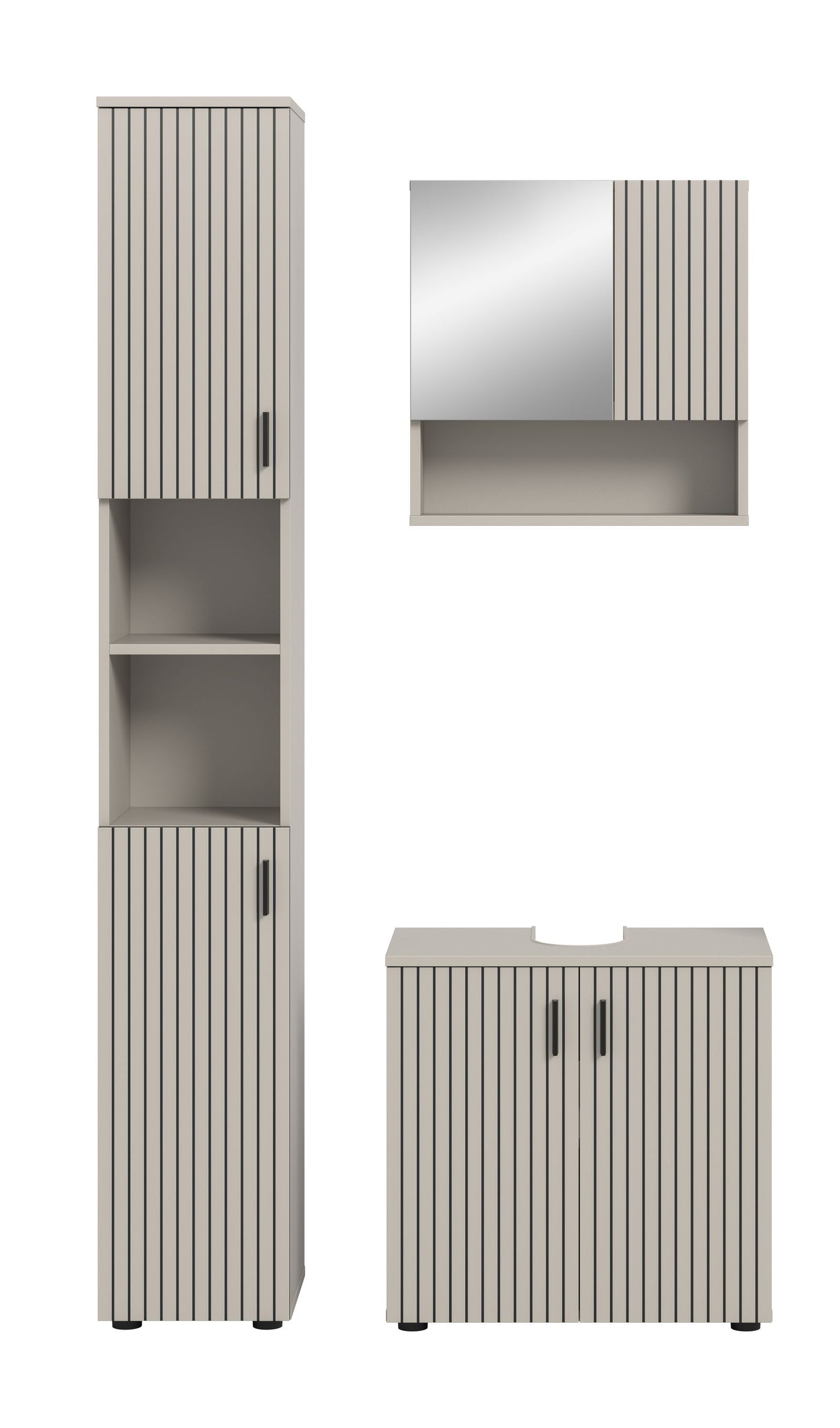 MONE bathroom set (W/H/D: approx. 105/192/30 cm) in cashmere/cashmere