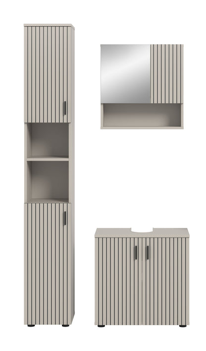 MONE bathroom set (W/H/D: approx. 105/192/30 cm) in cashmere/cashmere