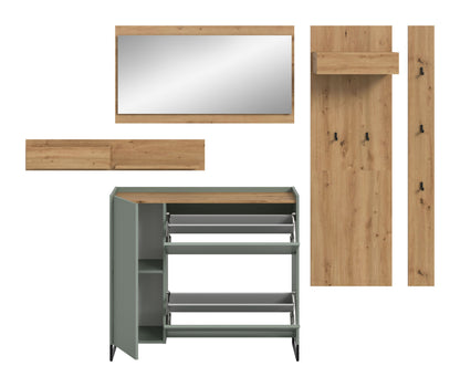Homes & Jones Garderobe 5-tlg., Garderobenkomplettset, Dielenmöbel-Flurmöbel