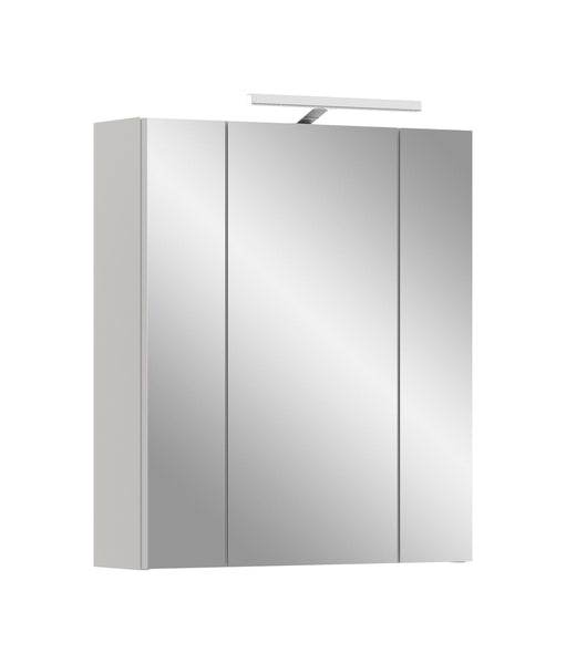 Armoire de toilette avec éclairage ICE (L/H/P : env. 60/70/18 cm) en imitation chêne Nox/noir mat