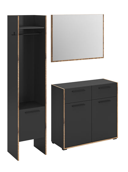 Homes & Jones Garderobe 3-tlg. Garderoben Set, Flurmöbel-Dielenmöbel