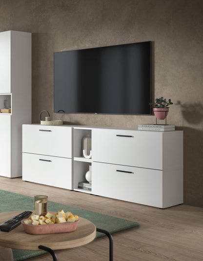 Homes & Jones Wohnwand 2-tlg. TV Möbel Modular Lowboard, Wohnzimmerschrank