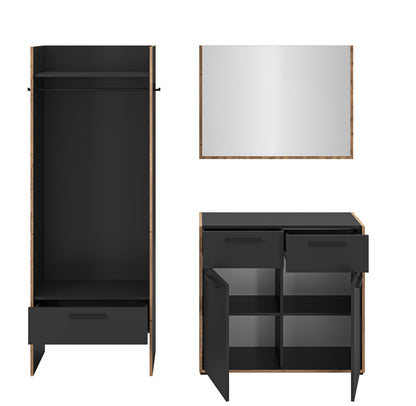 Homes & Jones Garderobe 3-tlg. Garderoben Set, Flurmöbel-Dielenmöbel