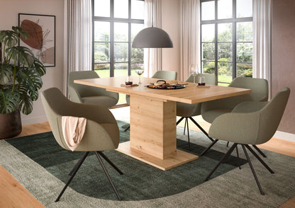Homes & Jones Esstisch 150x76x90 cm, Esszimmertisch-Tisch mit Säulen Gestell