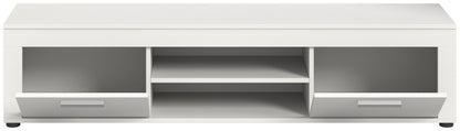 Meuble TV bas JAM (L/H/P : env. 160/37/40 cm) en imitation chêne Wotan/gris
