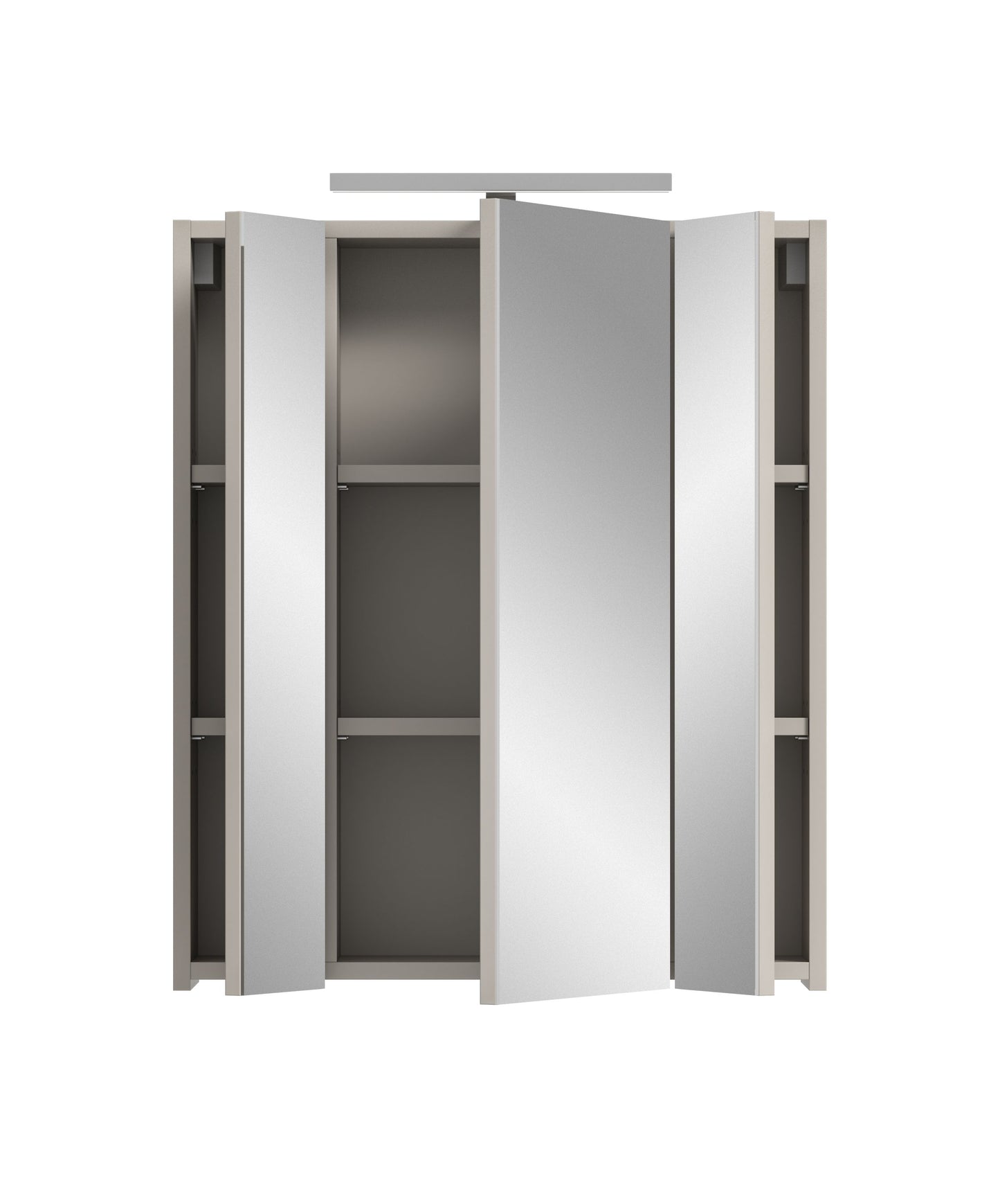 Armoire de toilette avec éclairage ICE (L/H/P : env. 60/70/18 cm) en imitation chêne Nox/noir mat