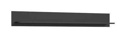 Wandboard grau matt mit schmaler Ablagekante, rechteckige Form