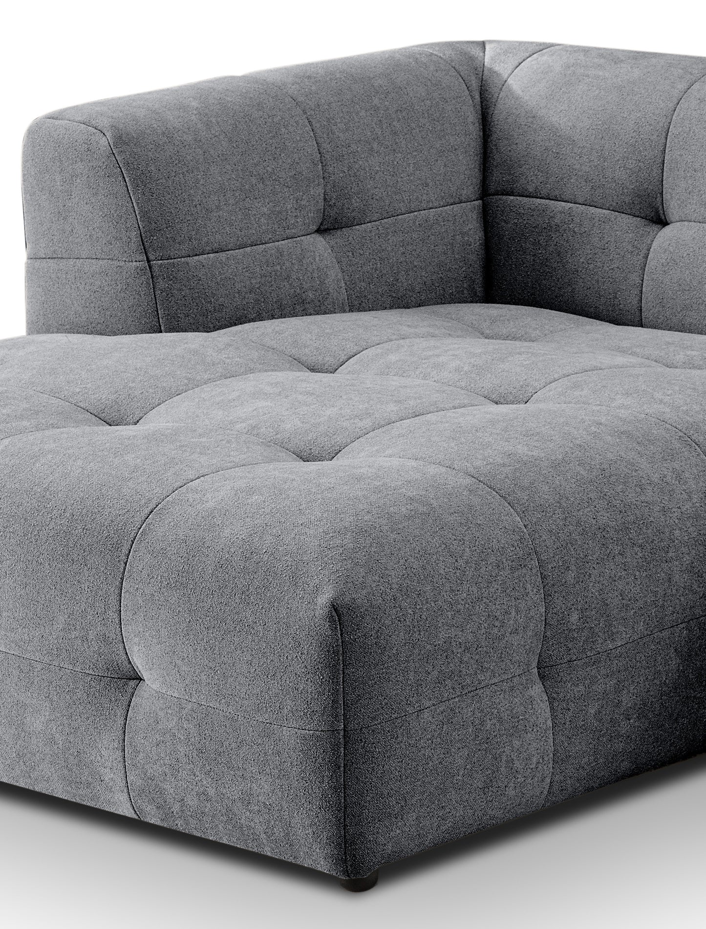Canapé Tenso – Canapé d'angle élégant – Garnissage en mousse à froid et revêtement en tissu plat doux