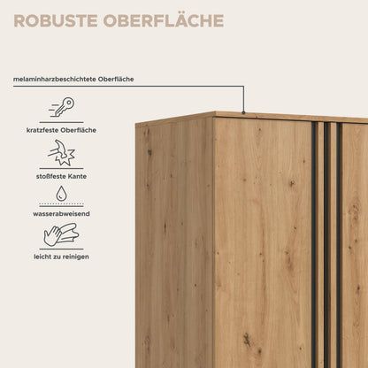 Homes & Jones Kleiderschrank 2-tlg., Schlafzimmerschrank 2x je 80 cm breit, 160 cm
