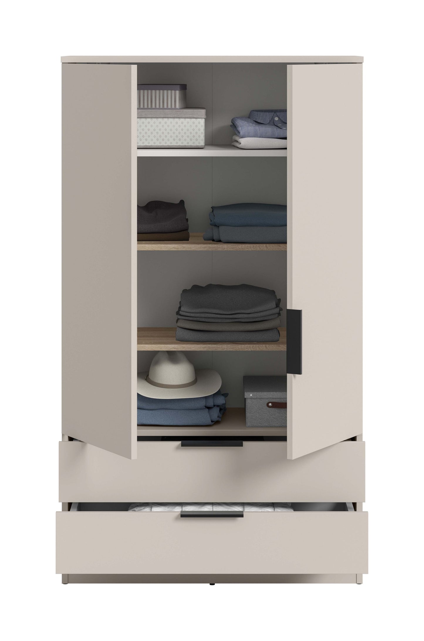 Homes & Jones Kleiderschrank 80 cm, Jugendzimmerschrank mit Schubladen