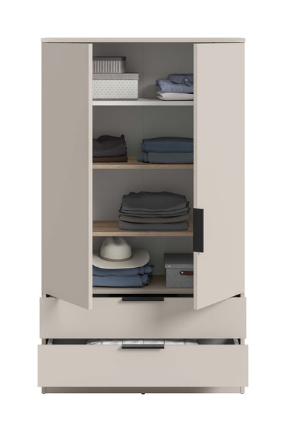 Homes & Jones Kleiderschrank 80 cm, Jugendzimmerschrank mit Schubladen