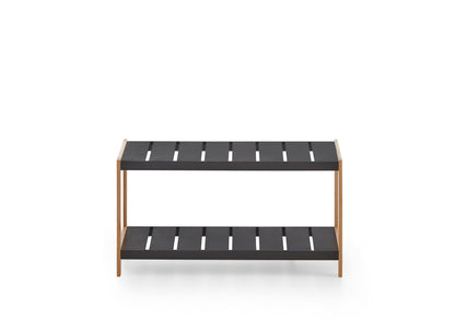 Francis Shoe Rack in Black Solid Wood