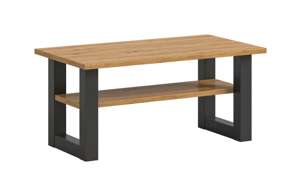 Table basse SEATTLE (L/H/P : env. 90/42/50 cm) en imitation chêne Artisan/imitation chêne Artisan
