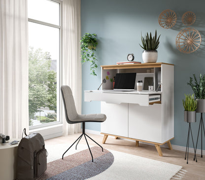 Homes & Jones Sekretär Schreibtisch Skandi Style, Büromöbel-Home-Office