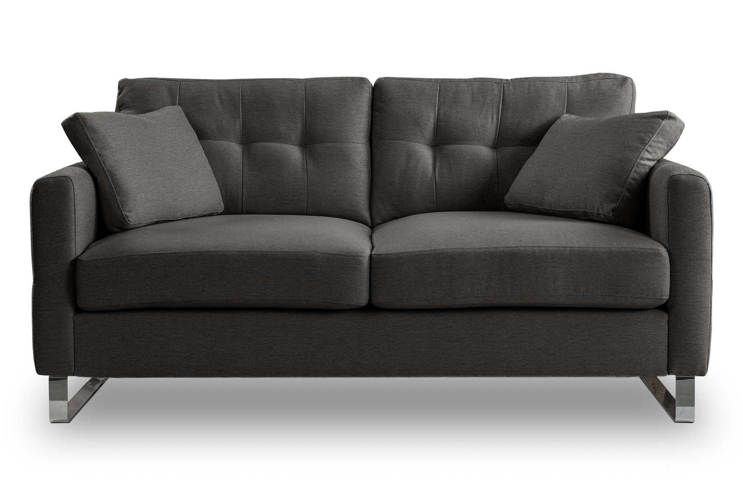 Canapé 2 places moderne Hera – Canapé 2 places moderne avec revêtement en tissu plat