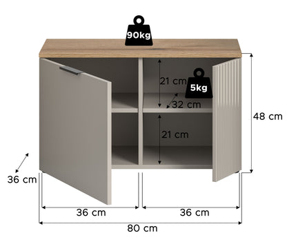 Banc SLIDE (L/H/P : env. 80/48/36 cm) en Cachemire/Cachemire