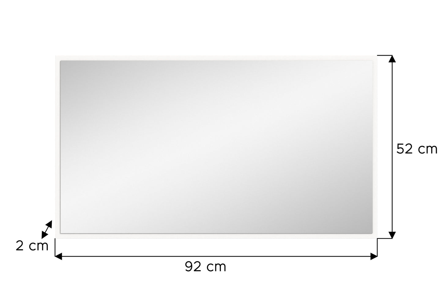 Homes & Jones Spiegel 92 cm breit, Garderobenspiegel für jeden Raum geeignet