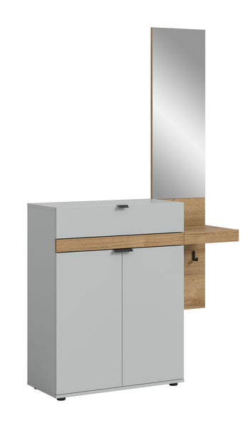 Garderoben-Set NARO (B/H/T: ca. 110/194/37 cm) in grau/grau
