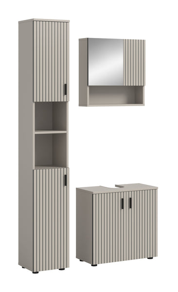 Ensemble de salle de bain MONE (L/H/P : env. 105/192/30 cm) en cachemire/cachemire