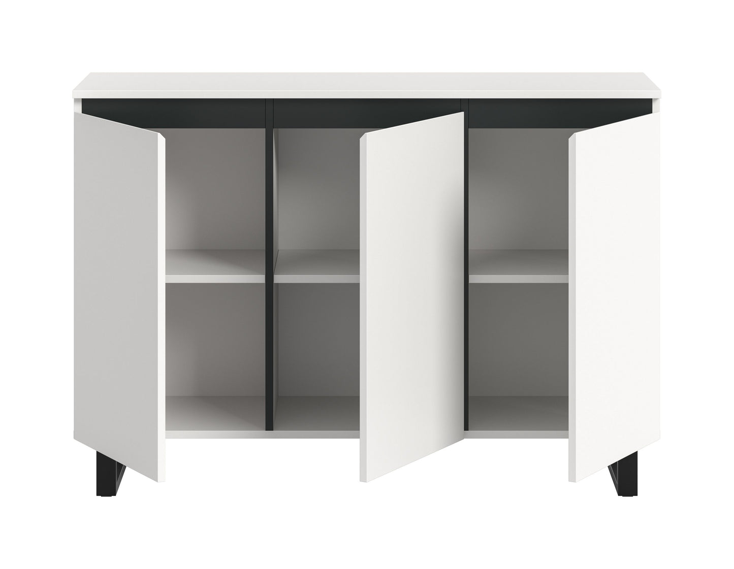 Buffet TOMASA (L/H/P : env. 120/84/36 cm) en imitation Chêne Evoke/imitation Chêne Evoke