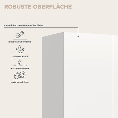 Homes & Jones Schlafzimmerschrank 200 cm breit, Kleiderschrank weiß m. Absetzu.