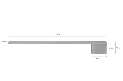 Porte-serviettes ACCESSOIRE (L/H/P : env. 40/25/5 cm) en argent/--