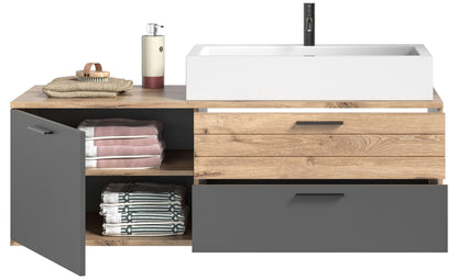 Homes & Jones Waschtisch inkl. Waschbecken 2-tlg., Badschrank hängend montierb.