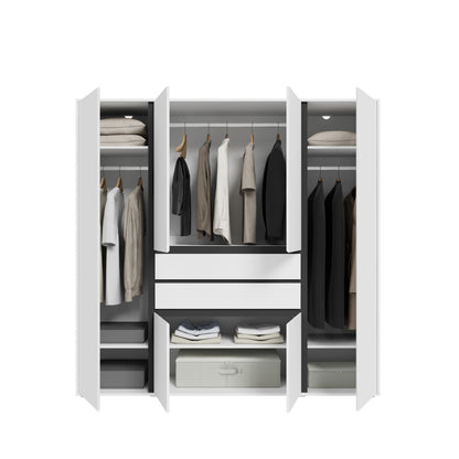 Homes & Jones Kleiderschrank 4trg., Gesamtbreite 197 cm, Universalschrank