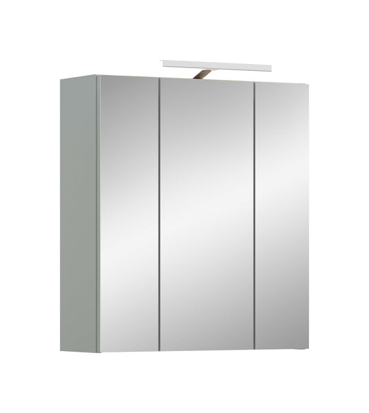 Armoire de toilette avec éclairage STAR (L/H/P : env. 60/68/19 cm) en chêne clair/verre miroir