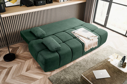 Canapé convertible Lauder – Canapé tendance en velours côtelé avec fonction couchage