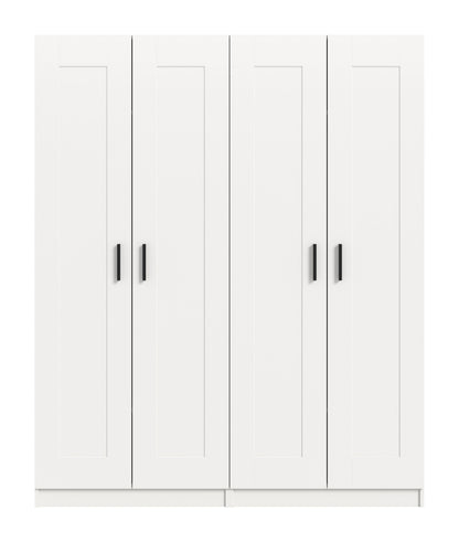Combinaison d'armoires VISBY (L/H/P : env. 160/194/56 cm) en blanc/blanc