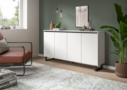 Buffet TOMASA (L/H/P : env. 160/84/36 cm) en imitation Chêne Evoke/imitation Chêne Evoke