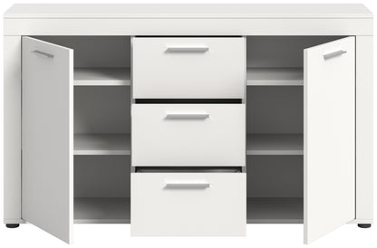 Homes & Jones Sideboard 125 cm breit mit 3 Schubladen, Mehrzweckschrank