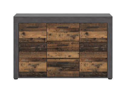 Homes & Jones Sideboard 125 cm breit mit 3 Schubladen, Mehrzweckschrank