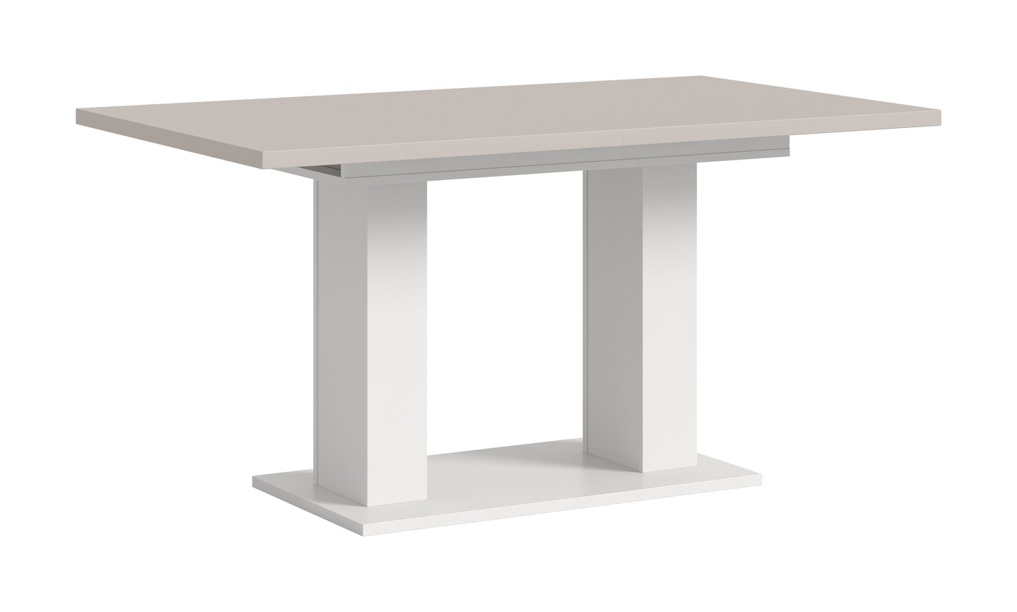 Table de salle à manger MOTION (L/H/P : env. 150/76/90 cm) en blanc/cachemire
