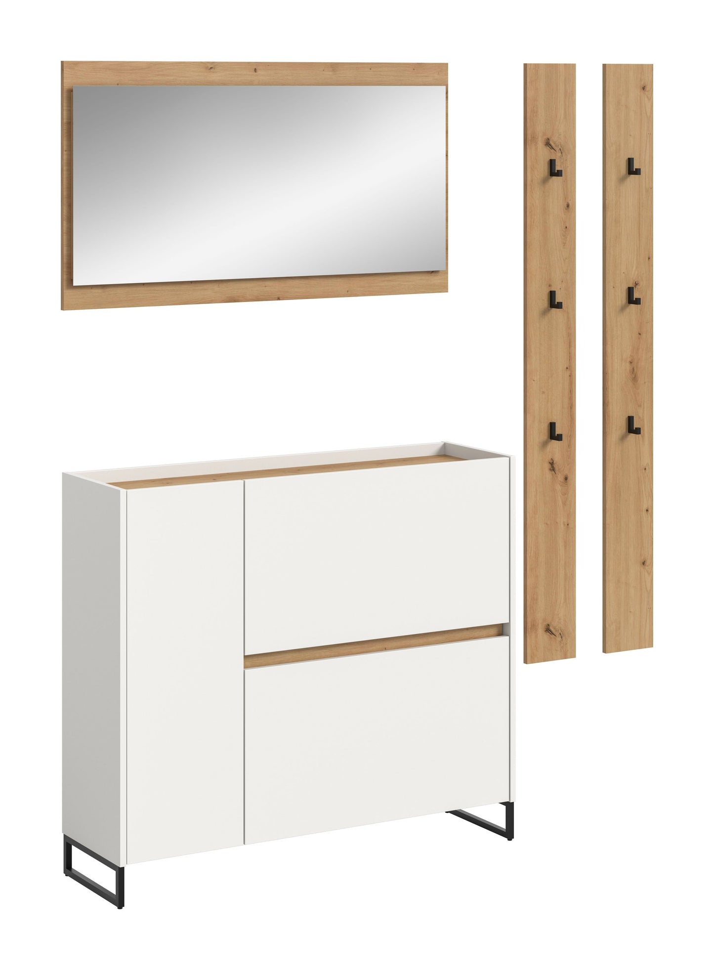 Homes & Jones Garderobe 4-tlg., Garderobenkomplettset, Dielenmöbel-Flurmöbel