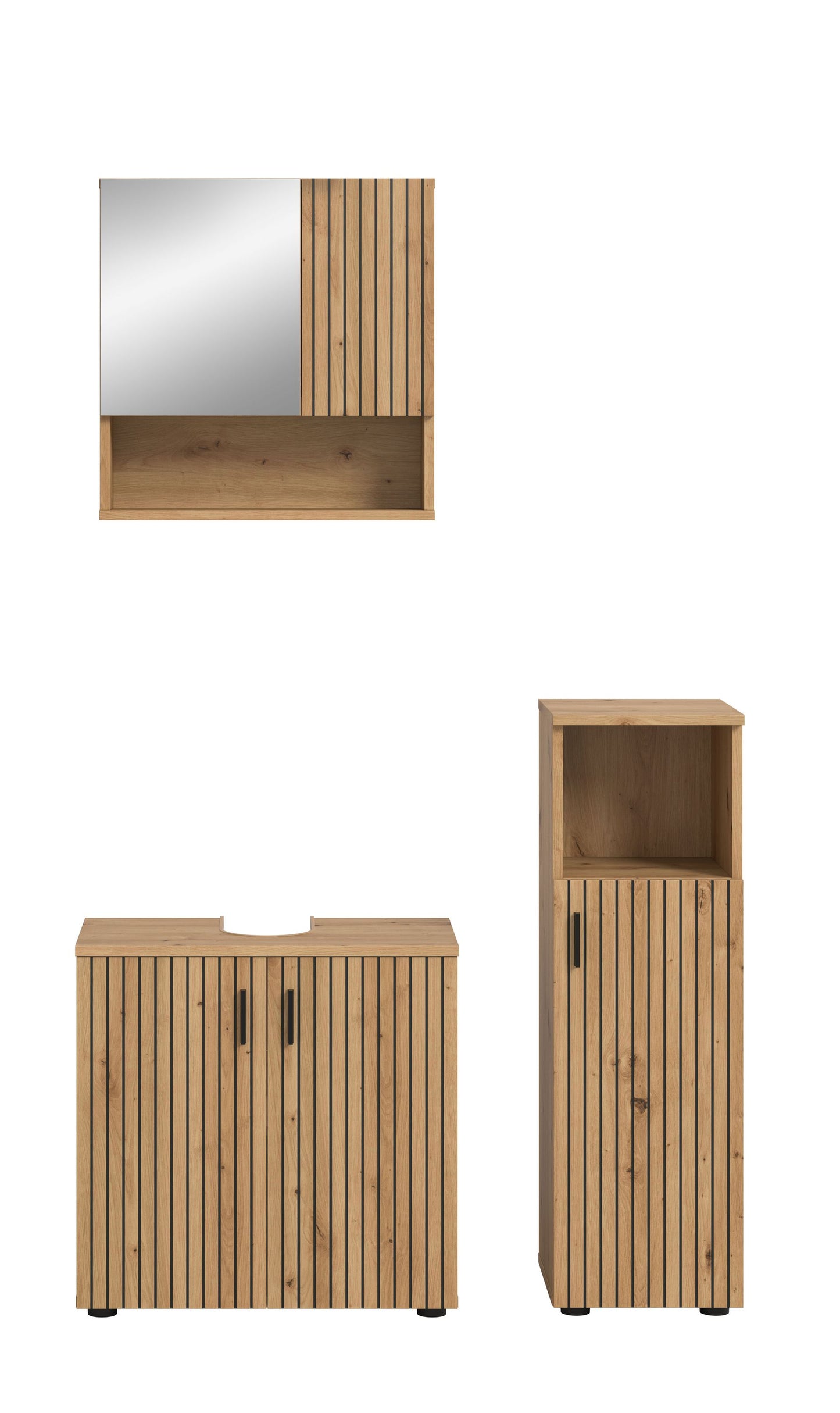 Bathroom Set MONE (W/H/D: approx. 105/192/30 cm) in cashmere/cashmere