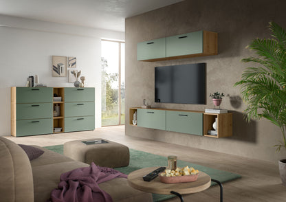 Homes & Jones Wohnwand 3-tlg. TV Möbel Modular Lowboard, Wohnzimmerschrank
