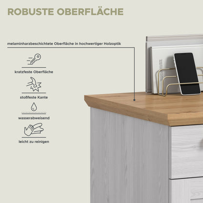 VERONA Desk (W/H/D: approx. 134/75/62 cm) in Sibiu Larch replica/Sibiu Larch replica