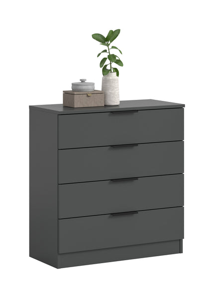 Commode COPENHAGUE (L/H/P : env. 74/80/35 cm) en anthracite/anthracite