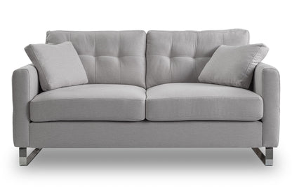 Canapé 2 places moderne Hera – Canapé 2 places moderne avec revêtement en tissu plat